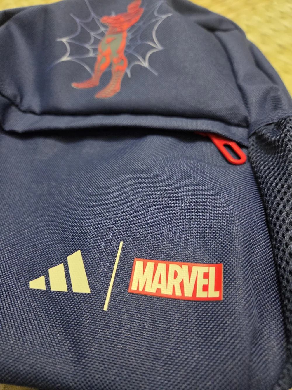 adidas Kids Navy Backpack with Red Spider-Man Graphic